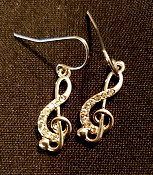 E14-silver and rhinestone clef