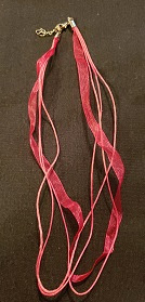 N35-pink ribbon necklace