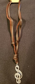 N14-silver clef brown leather