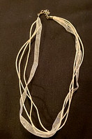 N33-white ribbon necklace